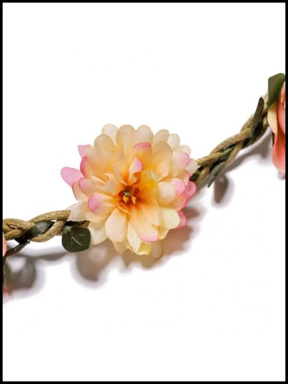 Boho Floral Crown Headbands, 6 Pack Silk Flowers, Adjustable Wedding & Festival